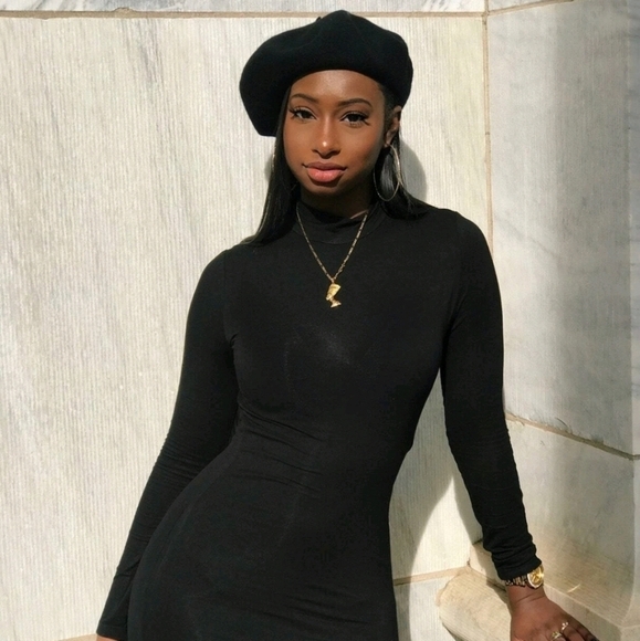 Womens black French beret hat minimalist style Classic retro Classic Parisian - Picture 13 of 16